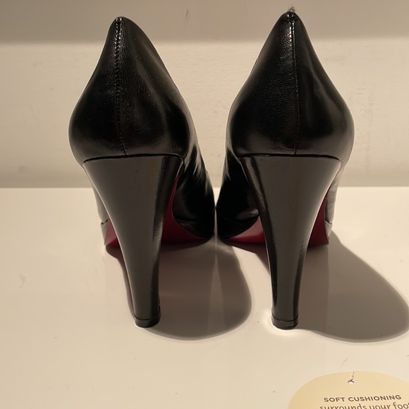 MARC FISHER BRAND NEW BLACK LEATHER PLATFORM HEELS - Picture 7 of 13